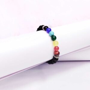 The real 7 chakra crystal with Lava stones